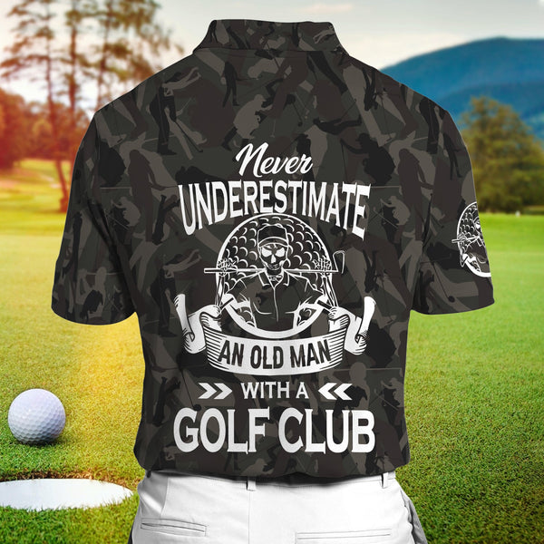 Maxcorners Golf Old Man Customized Name 3D Shirt