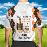 Maxcorners Golf And Whiskey Customized Name 3D Shirt