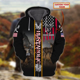 Maxcorners Custom Name Hunting Survial Skill America Shirt 3D All Over Printed Clothes