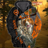 Maxcorners Custom Name Hunting Beagle Shirt 3D All Over Printed Clothes