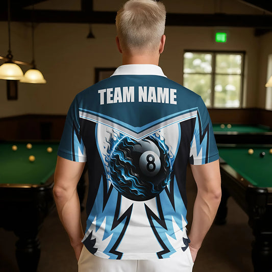 Maxcorners Billiard Wing 8 Ball Multicolor Options Personalized Name, Team Name 3D Shirts (4 Colors)