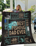 Maxcorners Best Fishing Blanket Dad Ever Blanket 3D Quilt - Blanket