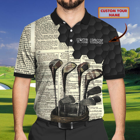 Maxcorners Golf Vintage Customized Name 3D Shirt