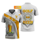 Maxcorners Golf and Beer That Why I Am Here Polo Shirts Golf Club Personalized Golf Apparel for Golfers