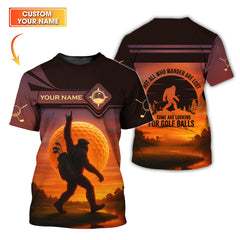 Maxcorners Bigfoot Men's Golf Polo Shirt, Golfing Apparel, Mens Golf Gift, Funny Golf Shirt