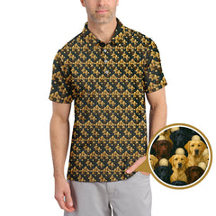 Maxcorners Labrador Golf Shirt For Men, Pattern Dog Golf Shirt For Golfer, Crazy Golf Shirt