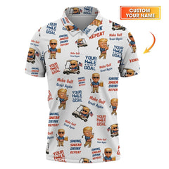 Maxcorners Make Golf Great Again Trump Golf Shirt – Funny Custom Sports Tee, Gift for Golfers LM0509