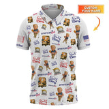 Maxcorners American Golf and Beer Trump Shirt – Funny Golf Shirt for Men & Women, Patriotic Team Golf Apparel LM0509