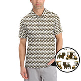 Maxcorners French Bulldog Golf Shirt, Pattern Golf Shirt For Men, Dog Golf Shirt For Golfer, Crazy Golf Shirt
