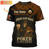 Poker Games Custom Name Shirt for Dad – ACE Design Tee