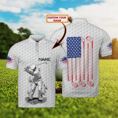 Maxcorners Golf Way Of America Customized Name 3D Shirt