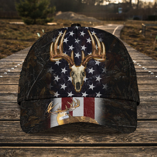 Maxcorners 3D Classic Cap Deer Hunter Personalized Name Cap LM0402