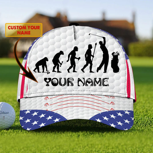Maxcorners 3D Classic Cap Golf 3 Personalized Name Cap LM0402