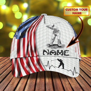 Maxcorners Personalized Baseball Cap For Golf Men, Classic Golf Cap, Baseball Golfer Hat, Golf Man Hats LM0402