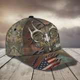 Maxcorners Deer Hunting Skull America Classic Personalized Cap