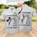 Maxcorners Golf Jesus Customized Name 3D Shirt