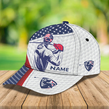 Maxcorners 3D Classic Cap Golfer Personalized Name Cap LM0402