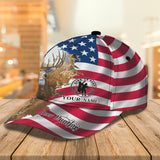 Maxcorners Deer Hunting American Flag Personalized Cap