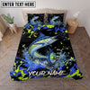 Maxcorners Fishing Bold Splatter Camo Personalized Name Unisex 3D Bedding Set