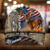 Maxcorners Premium Art Deer Hunting Creepy Camo Pattern 3D Multicolor Personalized Cap
