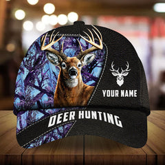 Maxcorners Premium Deer Hunting Leather Pattern 3D Multicolor Personalized Cap