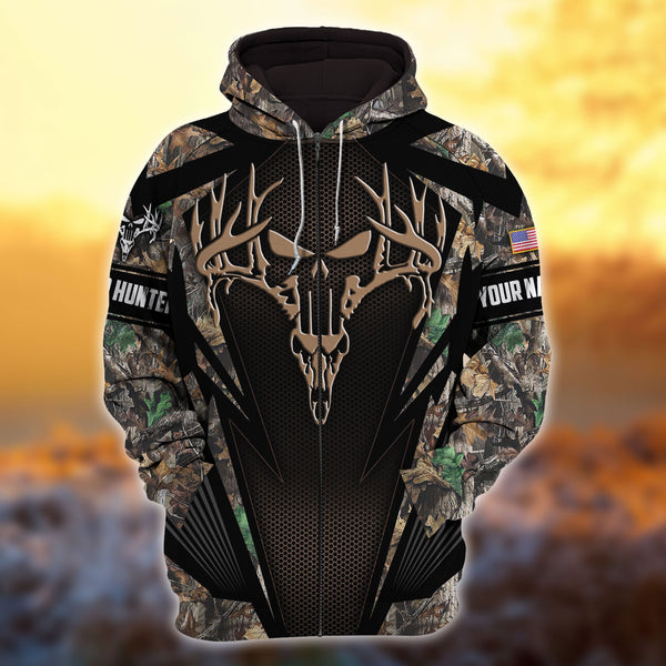 Maxcorners Metal Skull Deer Hunting Customized Shirt