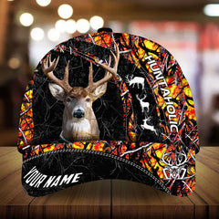 Maxcorners Huntaholic Amazing Deer Hunting Camo Pattern 3D Multicolor Personalized Cap