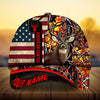 Maxcorners Premium Best US Flag Deer Hunting Camo Pattern 3D Multicolor Personalized Cap
