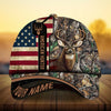Maxcorners Premium Best US Flag Deer Hunting Camo Pattern 3D Multicolor Personalized Cap