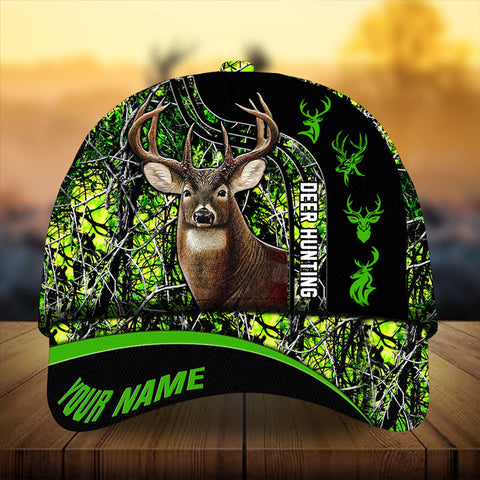 Maxcorners Premium Unique Hunting Deer Personalized Hats 3D Multicolored