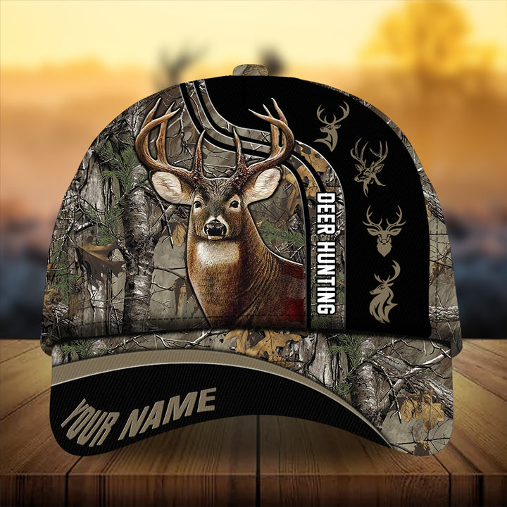 Maxcorners Premium Unique Hunting Deer Personalized Hats 3D Multicolored