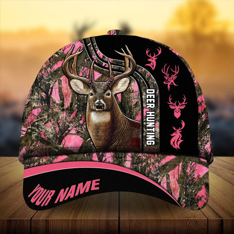 Maxcorners Premium Unique Hunting Deer Personalized Hats 3D Multicolored