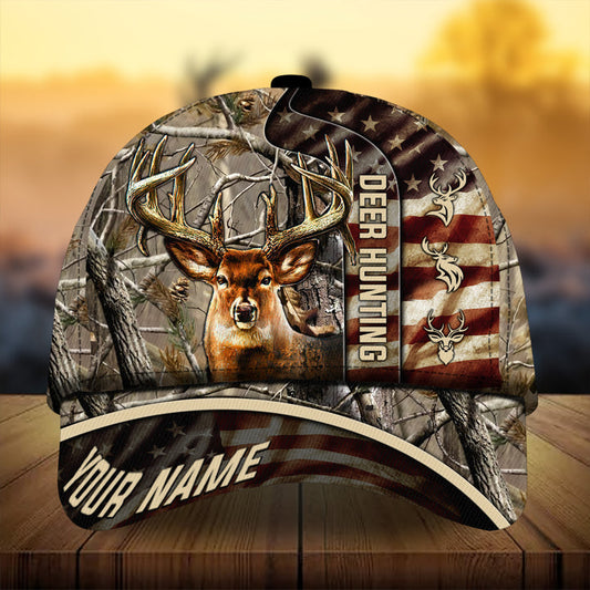 Maxcorners Colorful  Deer Hunting Personalized Hats 3D Multicolored