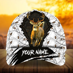 Maxcorners Eternity Cracked Deer Running Deer Hunting Camo Pattern 3D Multicolor Personalized Cap