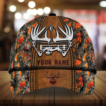 Maxcorners Unique Leather Bow Pattern Deer Hunting 3D Multicolor Personalized Cap