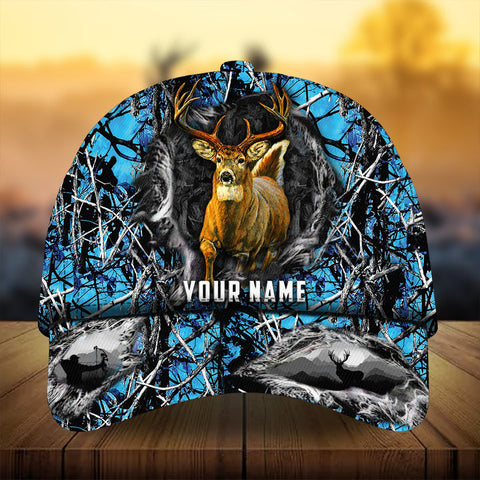 Maxcorners Awesome Art 1 Deer Hunting Camo Pattern 3D Multicolor Personalized Cap