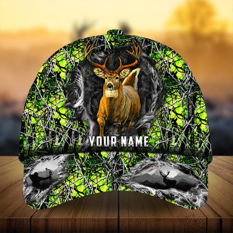 Maxcorners Awesome Art 1 Deer Hunting Camo Pattern 3D Multicolor Personalized Cap