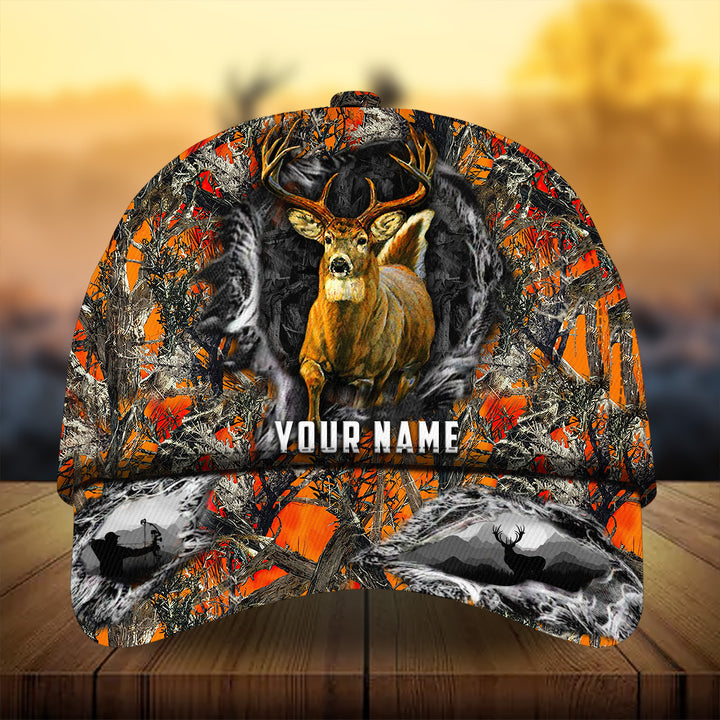 Maxcorners Awesome Art 1 Deer Hunting Camo Pattern 3D Multicolor Personalized Cap