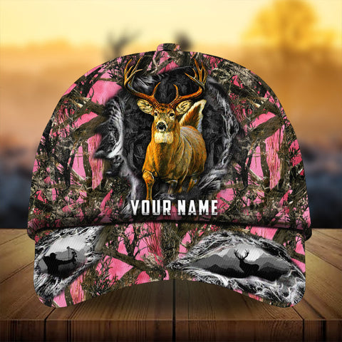 Maxcorners Awesome Art 1 Deer Hunting Camo Pattern 3D Multicolor Personalized Cap