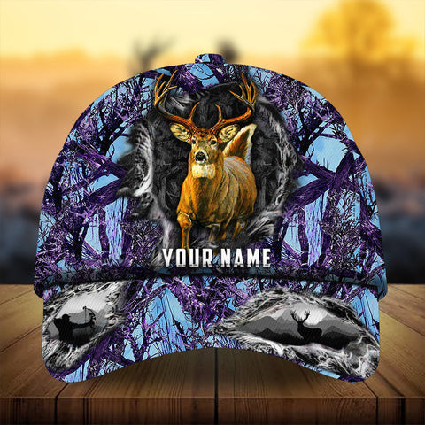 Maxcorners Awesome Art 1 Deer Hunting Camo Pattern 3D Multicolor Personalized Cap