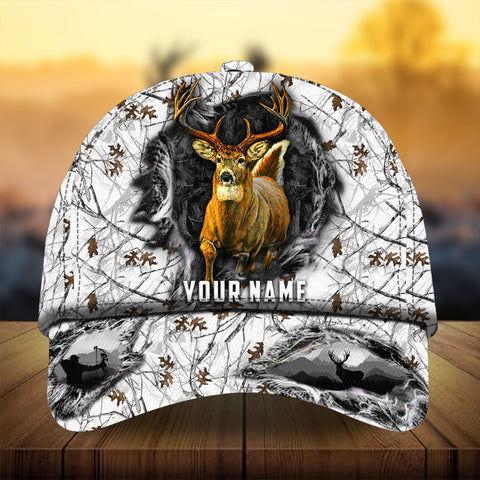 Maxcorners Awesome Art 1 Deer Hunting Camo Pattern 3D Multicolor Personalized Cap