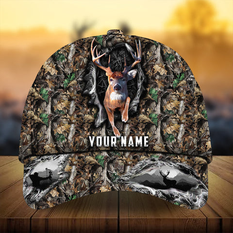 Maxcorners Awesome Art Deer Hunting Camo Pattern 3D Multicolor Personalized Cap