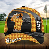 Maxcorners Golf Premium Argyle Cool Golfer Personalized Name All Over Printed Cap