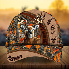 Maxcorners Cool Leather Hunting Deer Personalized Hats 3D Multicolored