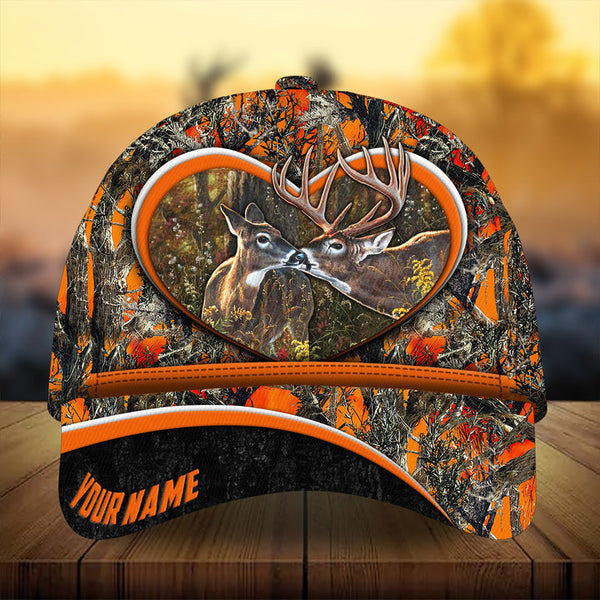 Max Corners Love Couple Deer Hunting Camo Pattern 3D Multicolor Personalized Cap