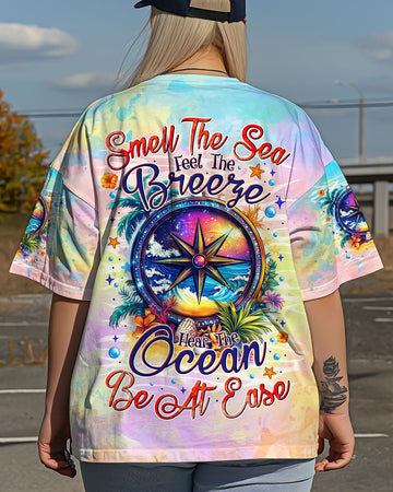 Maxcorners Smell The Sea Feel The Breeze Compass All Over Print LM1501