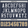 Maxcorners Custom Navy Old Gold-White Mesh Authentic Throwback Football Jersey LM2605