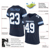 Maxcorners Custom Navy White-Light Blue Mesh Authentic Football Jersey LM2605