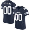 Maxcorners Custom Navy White Mesh Authentic Football Jersey LM2605