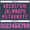 Maxcorners Custom Navy Pink-Light Blue Mesh Authentic Football Jersey LM2605
